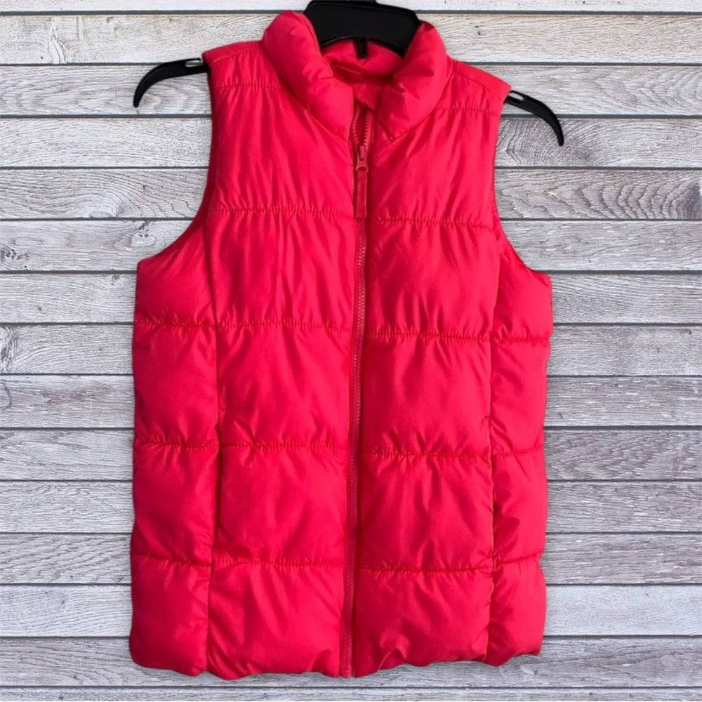 Old Navy Neon Pink Quilted Puffer Vest xl